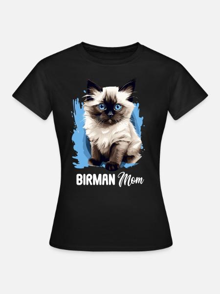 Birman Cat Birma Katze - Frauen T-Shirt - Schwarz