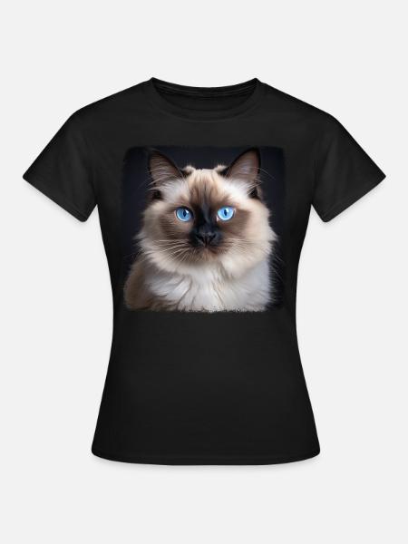 Birman Cat Birma Katze - Frauen T-Shirt - Schwarz