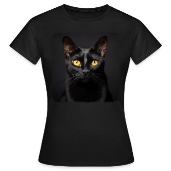 Chat de Bombay Bombay Katze - T-shirt Femme - noir - Devant - AI Model Female 172 dark (172cm)