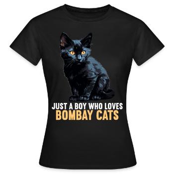 Chat de Bombay Bombay Katze - T-shirt Femme - noir - Devant - AI Model Female 172 dark (172cm)