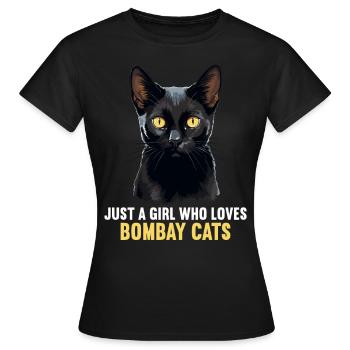 Chat de Bombay Bombay Katze - T-shirt Femme - noir - Devant - AI Model Female 172 dark (172cm)