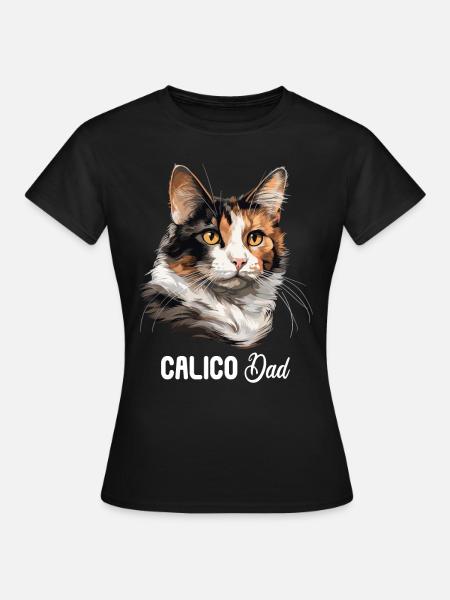 Calico Cat Glückskatze - Frauen T-Shirt - Schwarz