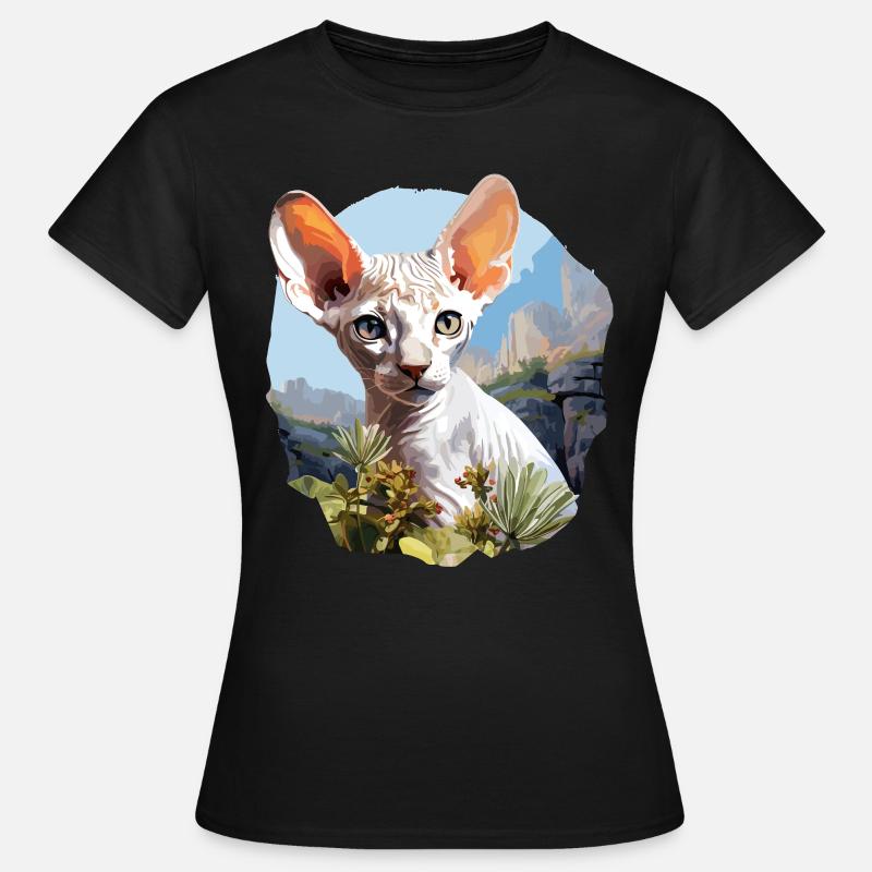Cornish Rex Kätzchen Cornish Rex Katze - Frauen T-Shirt - Schwarz