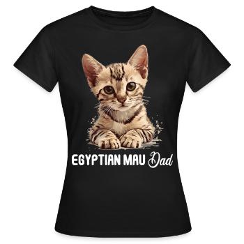 Egyptian Mau Kätzchen Katze Ägyptische Mau - Frauen T-Shirt - Schwarz - Vorne - AI Model Female 172 dark (172cm)