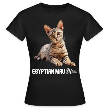 Egyptian Mau Kätzchen Katze Ägyptische Mau - Frauen T-Shirt - Schwarz - Vorne - AI Model Female 172 dark (172cm)