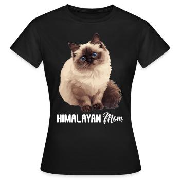 Chat de l’Himalaya Colourpoint Katze - T-shirt Femme - noir - Devant - AI Model Female 172 dark (172cm)