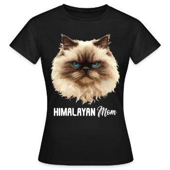 Chat de l’Himalaya Colourpoint Katze - T-shirt Femme - noir - Devant - AI Model Female 172 dark (172cm)