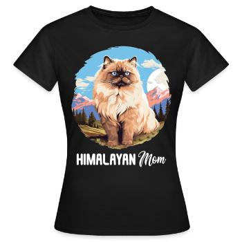 Chat de l’Himalaya Colourpoint Katze - T-shirt Femme - noir - Devant - AI Model Female 172 dark (172cm)