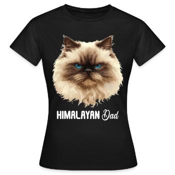 Chat de l’Himalaya Colourpoint Katze - T-shirt Femme - noir - Devant - AI Model Female 172 dark (172cm)