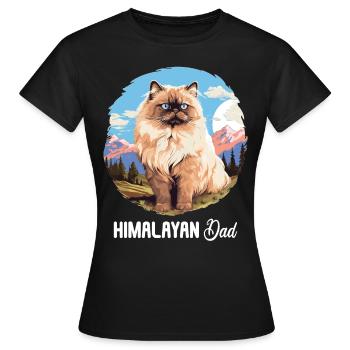 Chat de l’Himalaya Colourpoint Katze - T-shirt Femme - noir - Devant - AI Model Female 172 dark (172cm)