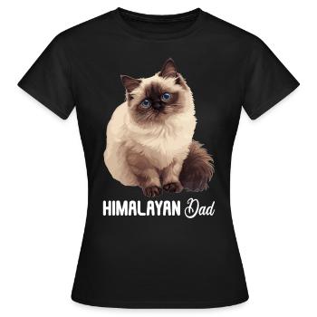 Chat de l’Himalaya Colourpoint Katze - T-shirt Femme - noir - Devant - AI Model Female 172 dark (172cm)
