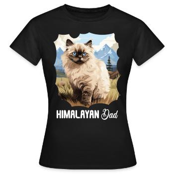 Chat de l’Himalaya Colourpoint Katze - T-shirt Femme - noir - Devant - AI Model Female 172 dark (172cm)