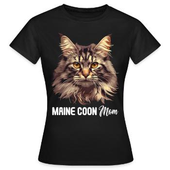 Maine Coon Kätzchen Maine Coon Katze - Frauen T-Shirt - Schwarz - Vorne - AI Model Female 172 dark (172cm)