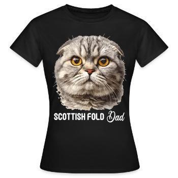Scottish Fold Kitten Scottish Fold Cat - Women's T-Shirt - black - Front - AI Model Female 172 dark (172cm)