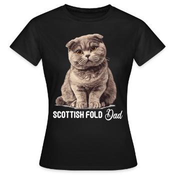 Scottish Fold Kitten Scottish Fold Cat - Women's T-Shirt - black - Front - AI Model Female 172 dark (172cm)
