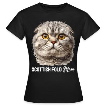 Scottish Fold Kitten Scottish Fold Cat - Women's T-Shirt - black - Front - AI Model Female 172 dark (172cm)