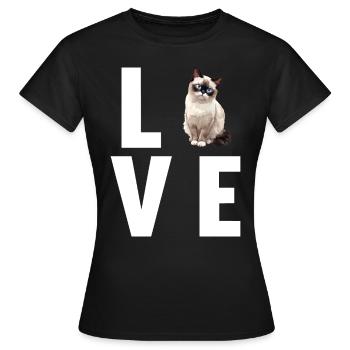 Chaton raquette Chat raquette - T-shirt Femme - noir - Devant - AI Model Female 172 dark (172cm)