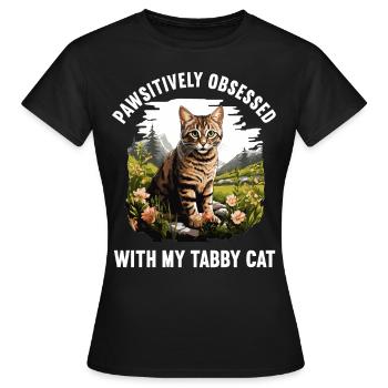 Tabby Kitten Tabby Cat - Women's T-Shirt - black - Front - AI Model Female 172 dark (172cm)