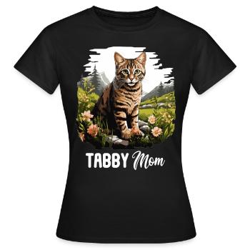 Tabby Kitten Tabby Cat - Women's T-Shirt - black - Front - AI Model Female 172 dark (172cm)