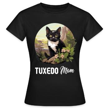 Tuxedo Kitten Tuxedo Cat - Women's T-Shirt - black - Front - AI Model Female 172 dark (172cm)