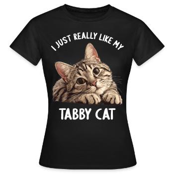 Tabby Kitten Tabby Cat - Women's T-Shirt - black - Front - AI Model Female 172 dark (172cm)