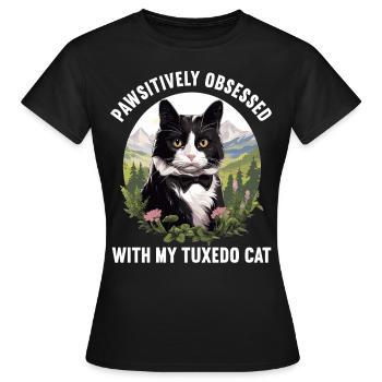 Tuxedo Kitten Tuxedo Cat - Women's T-Shirt - black - Front - AI Model Female 172 dark (172cm)