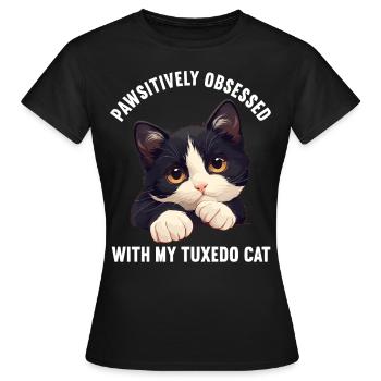 Tuxedo Kitten Tuxedo Cat - Women's T-Shirt - black - Front - AI Model Female 172 dark (172cm)