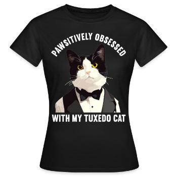 Tuxedo Kitten Tuxedo Cat - Women's T-Shirt - black - Front - AI Model Female 172 dark (172cm)