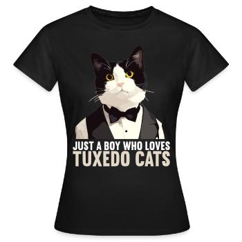 Tuxedo Kitten Tuxedo Cat - Women's T-Shirt - black - Front - AI Model Female 172 dark (172cm)