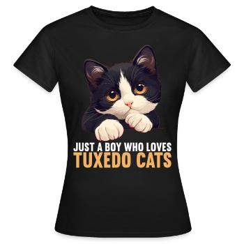 Tuxedo Kitten Tuxedo Cat - Women's T-Shirt - black - Front - AI Model Female 172 dark (172cm)