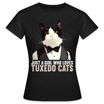 Tuxedo Kitten Tuxedo Cat - Women's T-Shirt - black - Front - AI Model Female 172 dark (172cm)