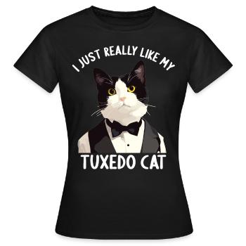 Tuxedo Kitten Tuxedo Cat - Women's T-Shirt - black - Front - AI Model Female 172 dark (172cm)