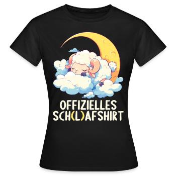 Offizielles Schafshirt Offizielles Schlafshirt - Frauen T-Shirt - Schwarz - Vorne - AI Model Female 172 dark (172cm)