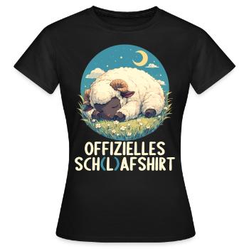 Offizielles Schafshirt Offizielles Schlafshirt - Frauen T-Shirt - Schwarz - Vorne - AI Model Female 172 dark (172cm)