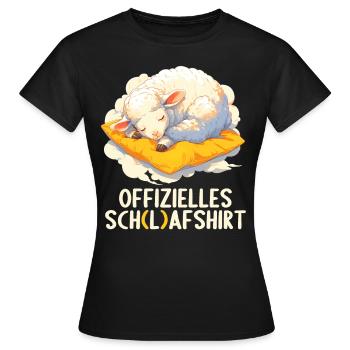 Offizielles Schafshirt Offizielles Schlafshirt - Frauen T-Shirt - Schwarz - Vorne - AI Model Female 172 dark (172cm)