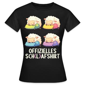 Chemise officielle de mouton Chemise de nuit officielle - T-shirt Femme - noir - Devant - AI Model Female 172 dark (172cm)