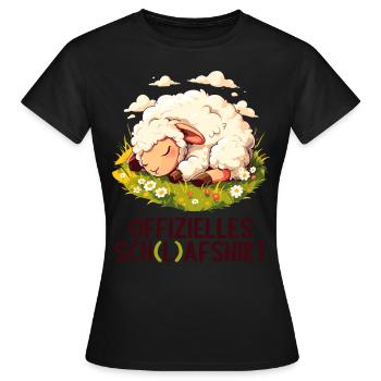 Offizielles Schafshirt Offizielles Schlafshirt - Frauen T-Shirt - Schwarz - Vorne - AI Model Female 172 dark (172cm)