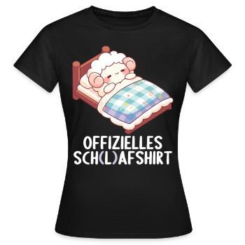 Offizielles Schafshirt Offizielles Schlafshirt - Frauen T-Shirt - Schwarz - Vorne - AI Model Female 172 dark (172cm)