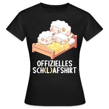 Offizielles Schafshirt Offizielles Schlafshirt - Frauen T-Shirt - Schwarz - Vorne - AI Model Female 172 dark (172cm)