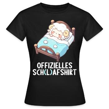 Offizielles Schafshirt Offizielles Schlafshirt - Frauen T-Shirt - Schwarz - Vorne - AI Model Female 172 dark (172cm)