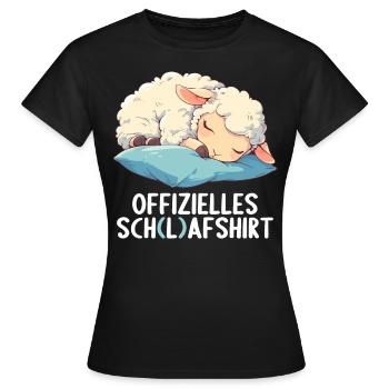 Chemise officielle de mouton Chemise de nuit officielle - T-shirt Femme - noir - Devant - AI Model Female 172 dark (172cm)