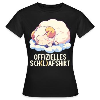 Offizielles Schafshirt Offizielles Schlafshirt - Frauen T-Shirt - Schwarz - Vorne - AI Model Female 172 dark (172cm)