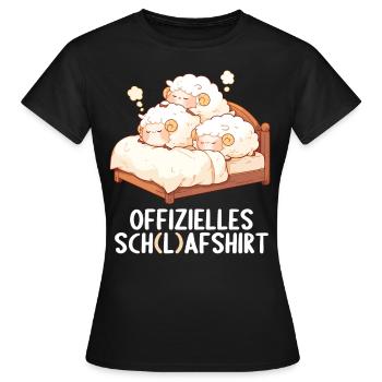 Offizielles Schafshirt Offizielles Schlafshirt - Frauen T-Shirt - Schwarz - Vorne - AI Model Female 172 dark (172cm)