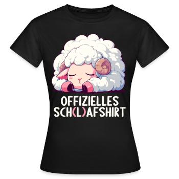 Offizielles Schafshirt Offizielles Schlafshirt - Frauen T-Shirt - Schwarz - Vorne - AI Model Female 172 dark (172cm)