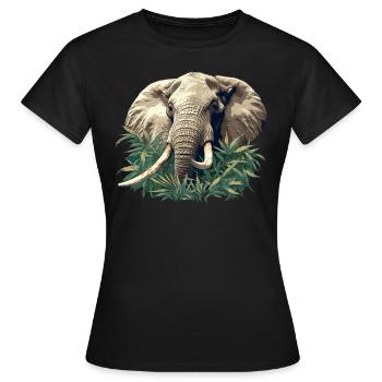 Elephant Elephant - Women's T-Shirt - black - Front - AI Model Female 172 dark (172cm)