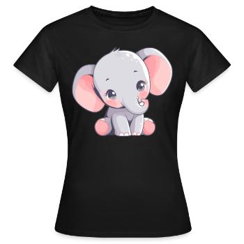 Elephant Elephant - Women's T-Shirt - black - Front - AI Model Female 172 dark (172cm)