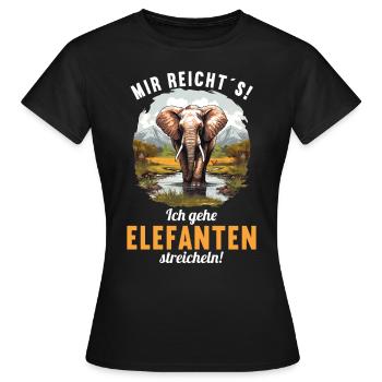 Elephant Elephant - Women's T-Shirt - black - Front - AI Model Female 172 dark (172cm)