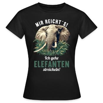 Elephant Elephant - Women's T-Shirt - black - Front - AI Model Female 172 dark (172cm)