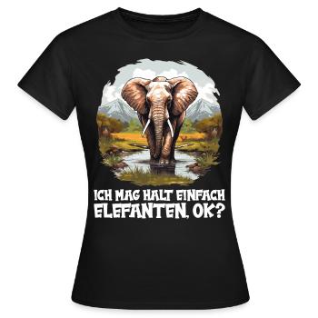 Elephant Elephant - Women's T-Shirt - black - Front - AI Model Female 172 dark (172cm)