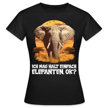 Elephant Elephant - Women's T-Shirt - black - Front - AI Model Female 172 dark (172cm)